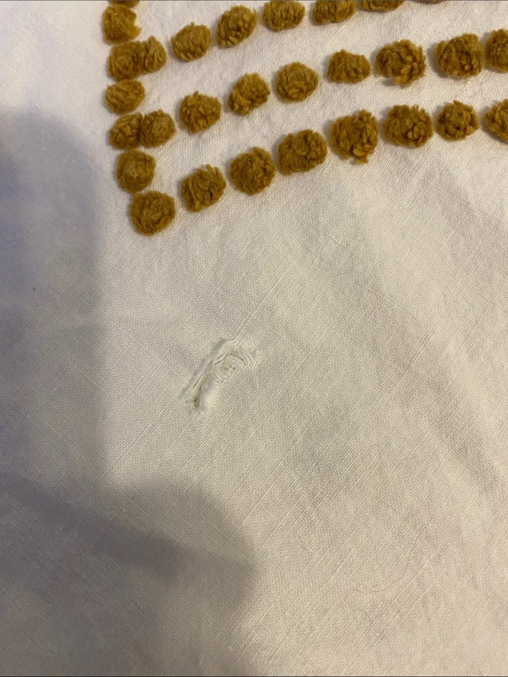 Vintage embroidered bed cover,  see pictures for flaws.  It’s gorgeous